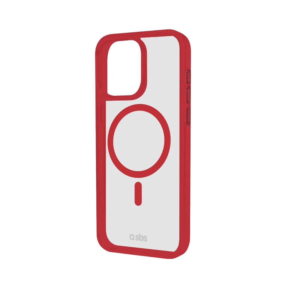 SBS MAG FRAME CASE MagSafe kompatibles Cover für iPhone 16 PRO, rot