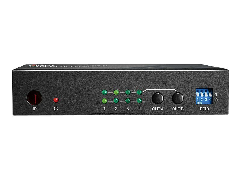 Lindy 4x2 HDMI 2.0 18G Matrix Switch - Video/Audio-Schalter