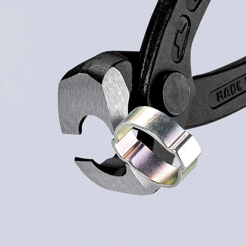 KNIPEX Ohrklemmenzange mit Kunststoff überzogen schwarz atramentiert 220 mm