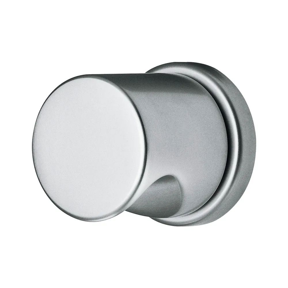 Grundmann GEOS Türknopf Zylinderform fest auf Rosette, Gewindeansätze M4, Aluminium
