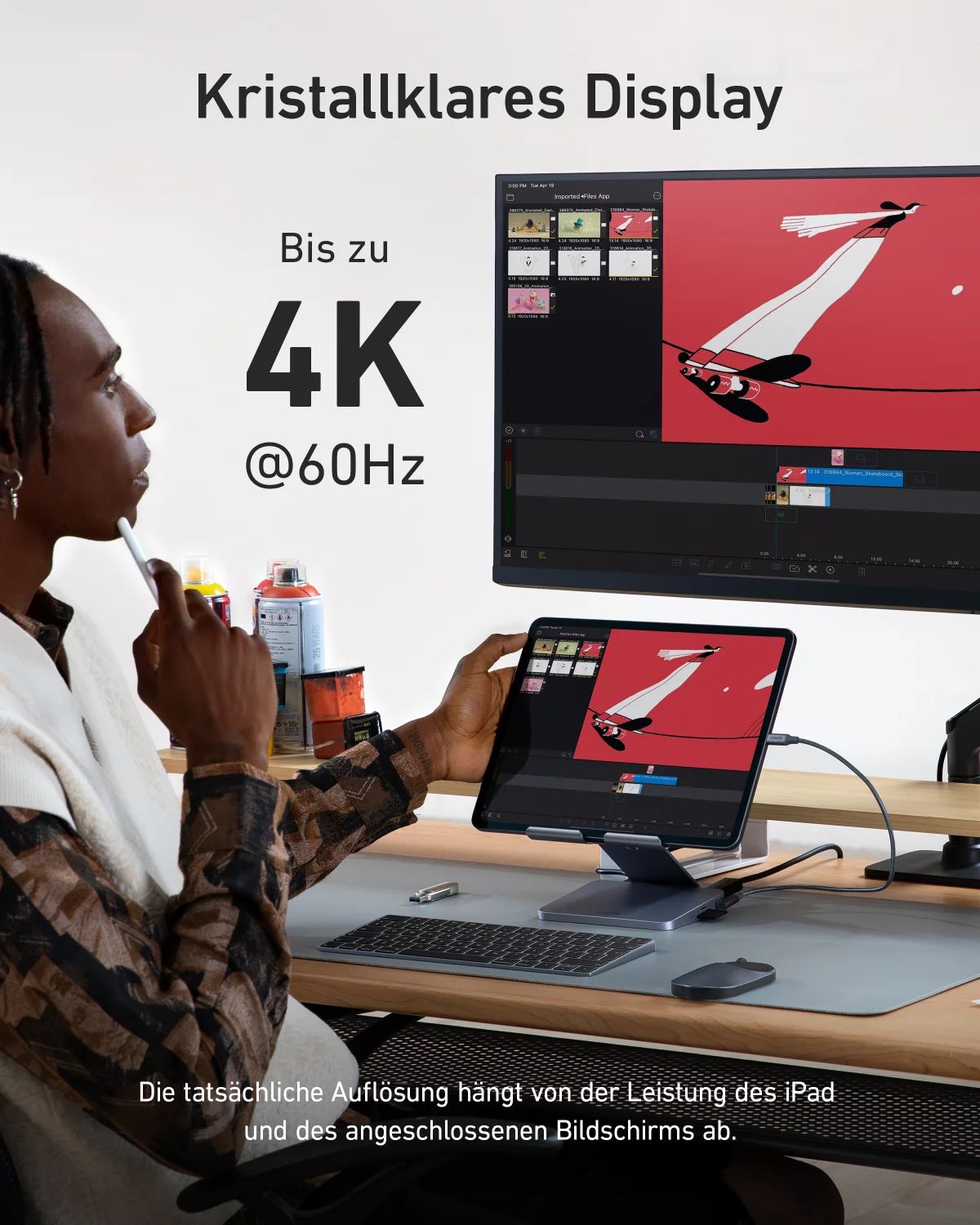 Anker Innovations Anker 551 - Dockingstation + Tablet-Ständer - für Tablet