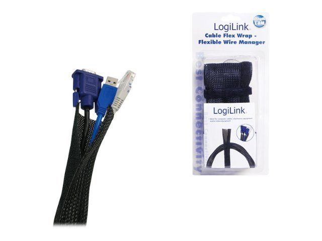 LogiLink Kabelschlauch - Schwarz - 1.8 m