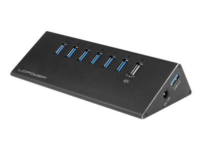 LC-Power LC-HUB-ALU-2B-7 - Hub - 6 x SuperSpeed USB 3.0 + 1 x SuperSpeed USB 3.0 (laden)
