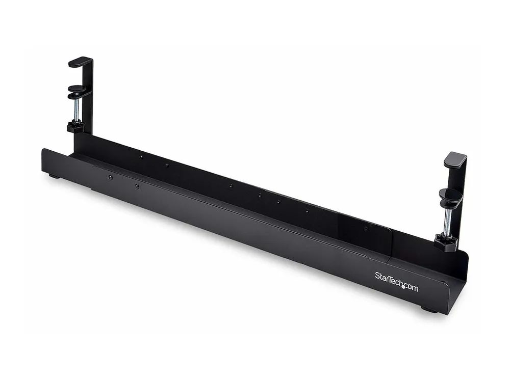 StarTech.com Under Desk Cable Management Tray, Clamp-on Installation