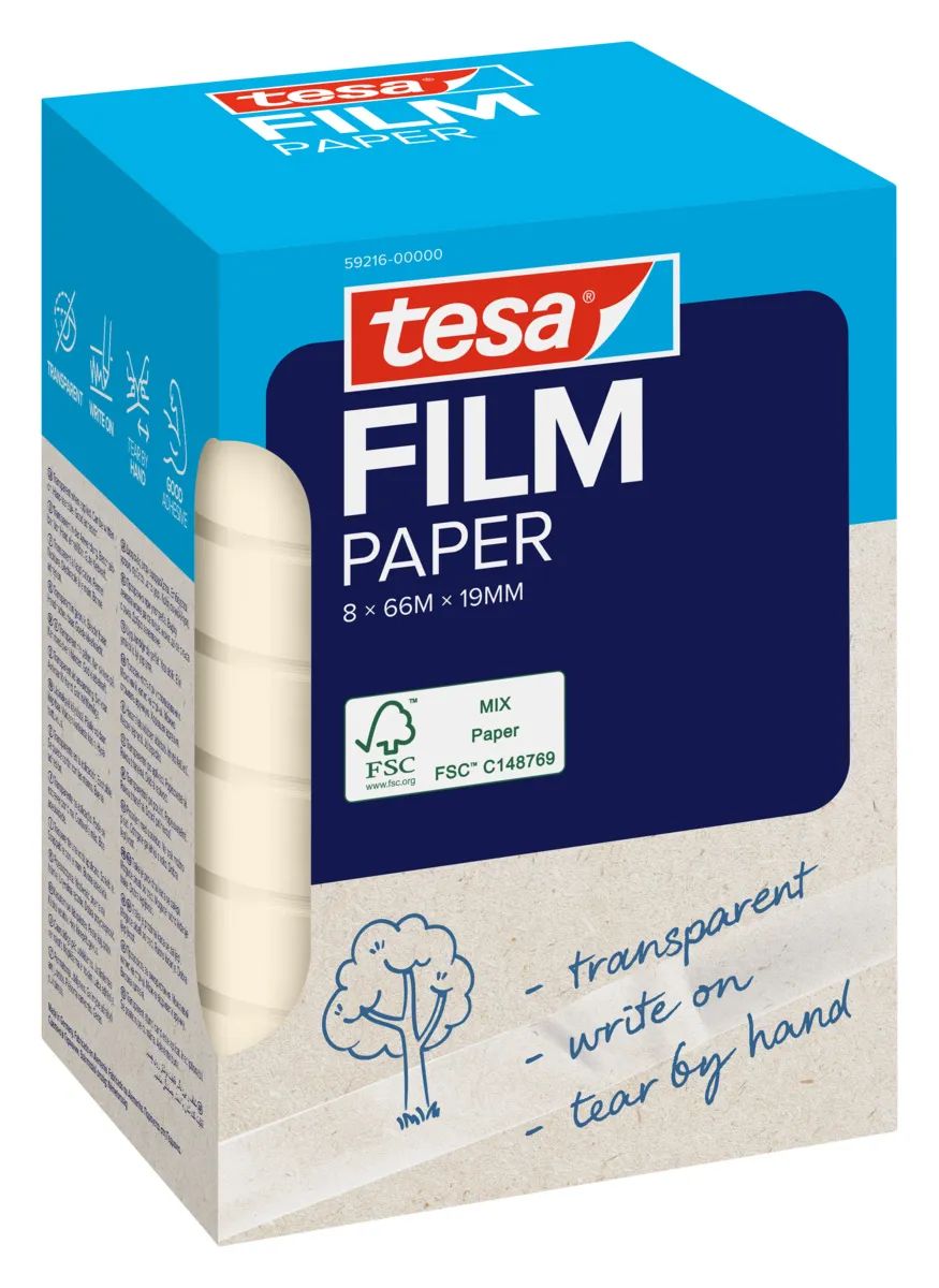 Tesa film PAPIER 8x transp. zum beschriften faltsch.