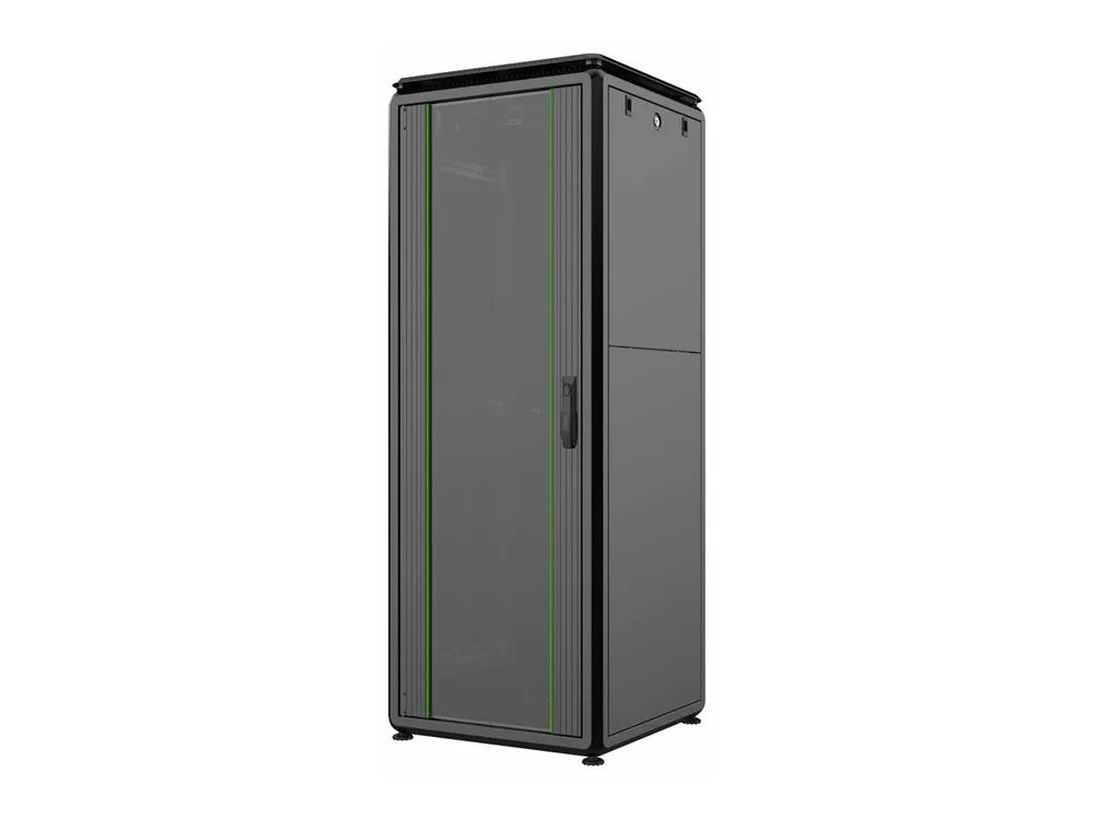 Lanview by Logon - Schrank Netzwerkschrank - 600 x 600 mm, data line - freistehend - Schwarz, RAL 9005 - 32U - 48.3 cm (19")
