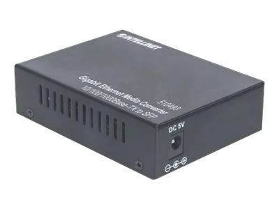 Intellinet Gigabit Ethernet to SFP Media Converter, 10/100/1000Base-Tx to SFP slot, empty - Medienkonverter - 1GbE - 10Base-T, 100Base-TX, 1000Base-T - RJ-45 / SFP (mini-GBIC)