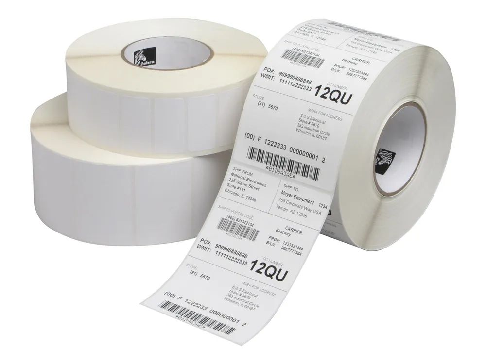 Zebra Z-Perform 1000T - Papier - matt - permanenter Acrylklebstoff - unbeschichtet - 130 Mikron - weiß - 29 x 10 mm 6341 Etikett(en) (1 Rolle(n)