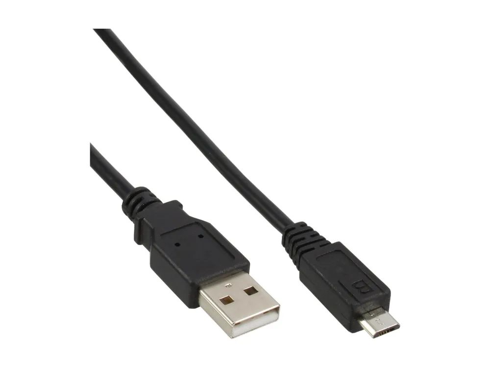 InLine Micro-USB 2.0 Kabel - USB-A Stecker an Micro-B Stecker - schwarz - 1,8m