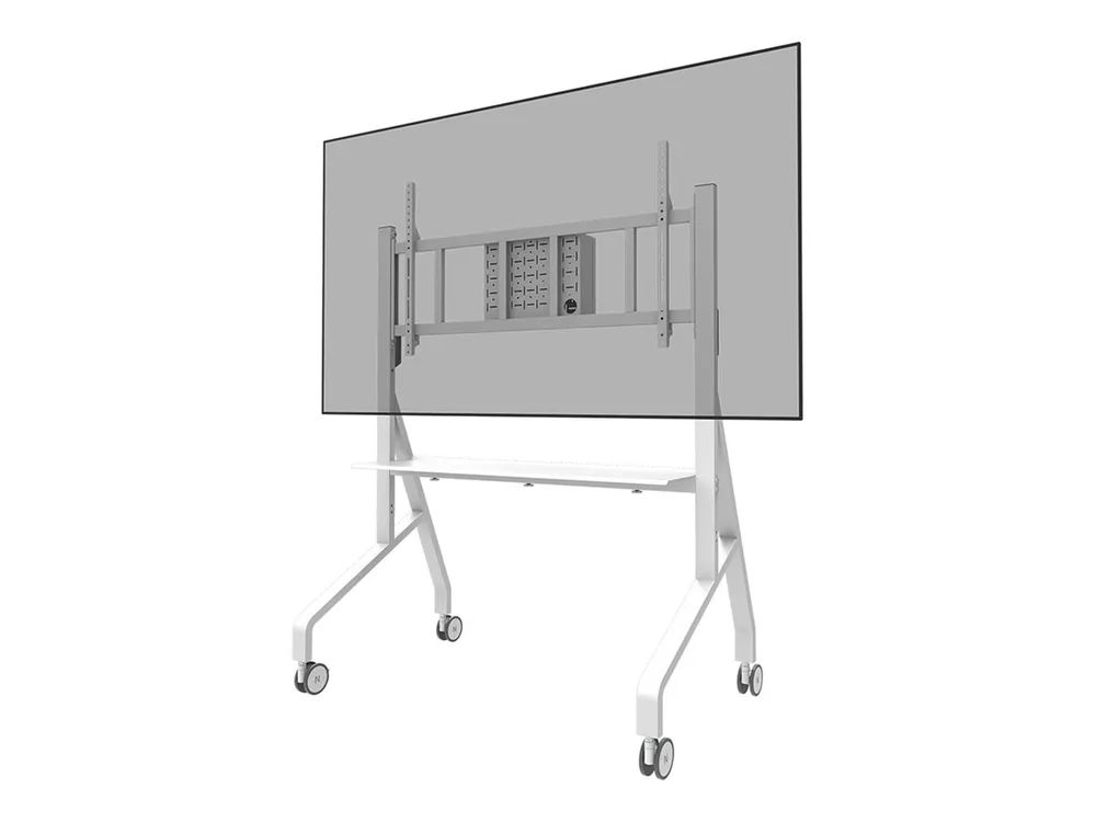 Neomounts FL50-575WH1 - Wagen - robust - für Displayständer - Bodenständer - verriegelbar - Stahl - weiß - Bildschirmgröße: 178.1-301.4 cm (65"-110")