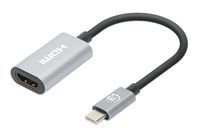 Manhattan USB-C auf HDMI-Adapter 4K 60Hz Alu Space grau - Digital/Daten