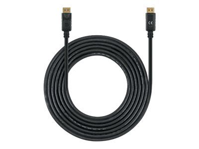 Manhattan DisplayPort 1.4 Cable, 8K@60hz, 3m, PVC Cable, Male to Male, With Latches, Fully Shielded, Black, Lifetime Warranty, Polybag - DisplayPort-Kabel - DisplayPort (M)