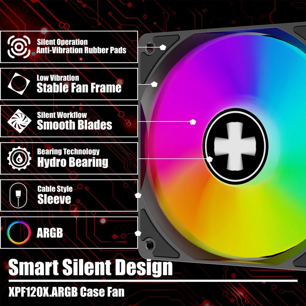 XILENCE Performance X XF083, 120mm ARGB LED Lüfter