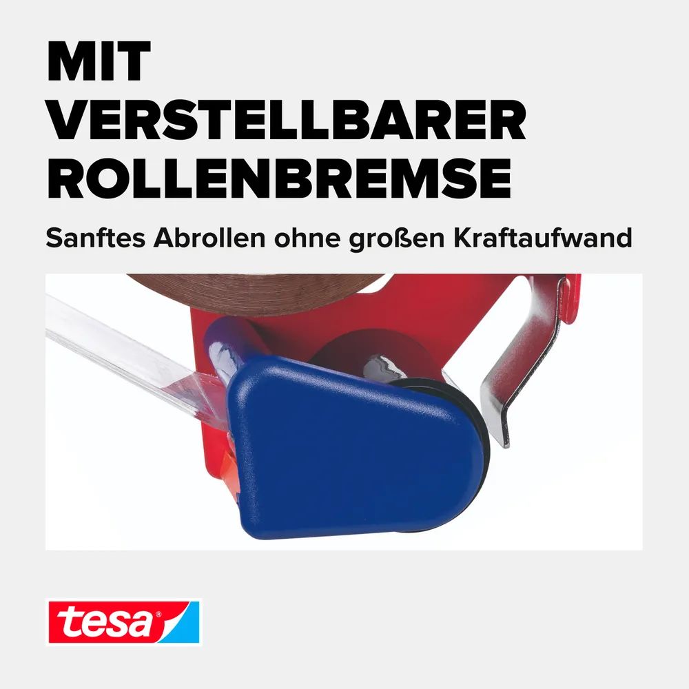 tesa® Tesapack Set – 2 Rollen Packband & 1 Abroller – Transparent – Vorteilspack