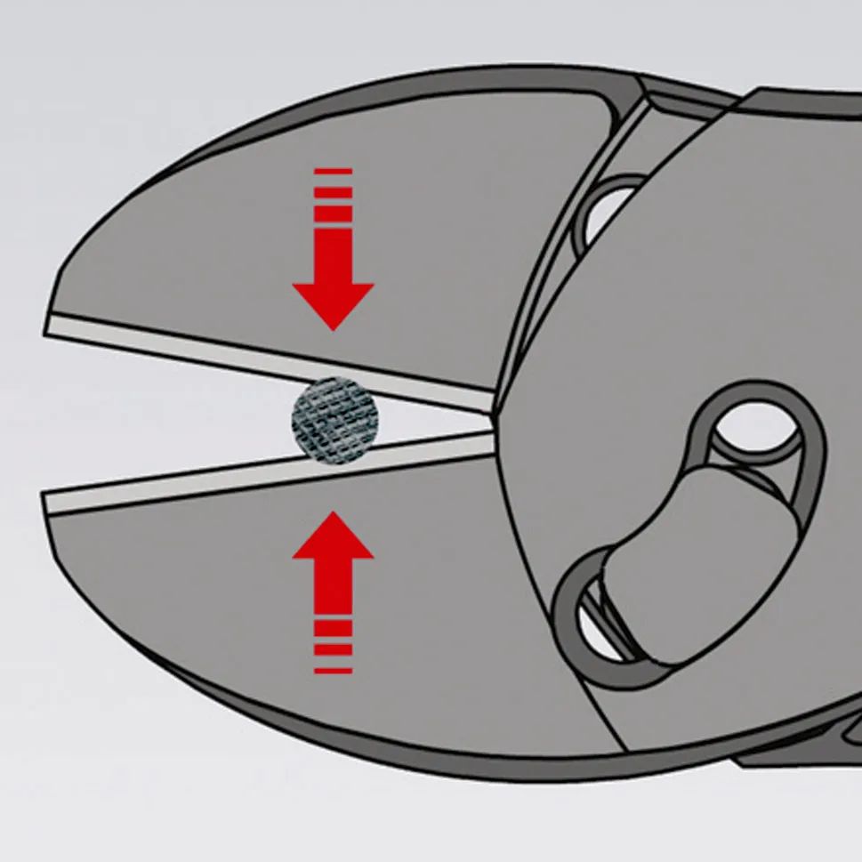 KNIPEX 73 71 180 TwinForce® Hochleistungs-Seitenschneider mit Kunststoff überzogen schwarz atramentiert 180 mm