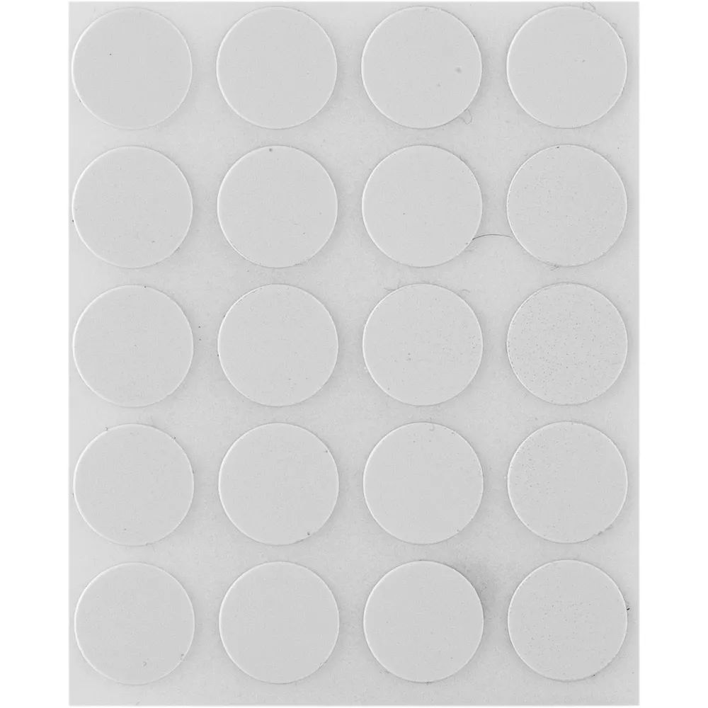 Ha-wi GmbH & Co.KG Kunststoffe Abdeckkappe selbstklebend, ø13mm, 20 Stück, Kunststoff weiss