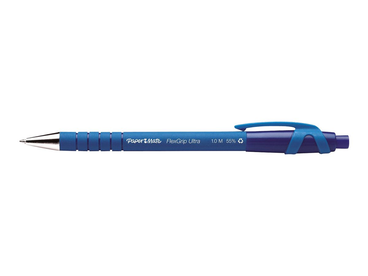 Paper Mate FlexGrip ultra - Kugelschreiber - Blau - 1 mm - Mittel - verstellbar (Packung mit 12)