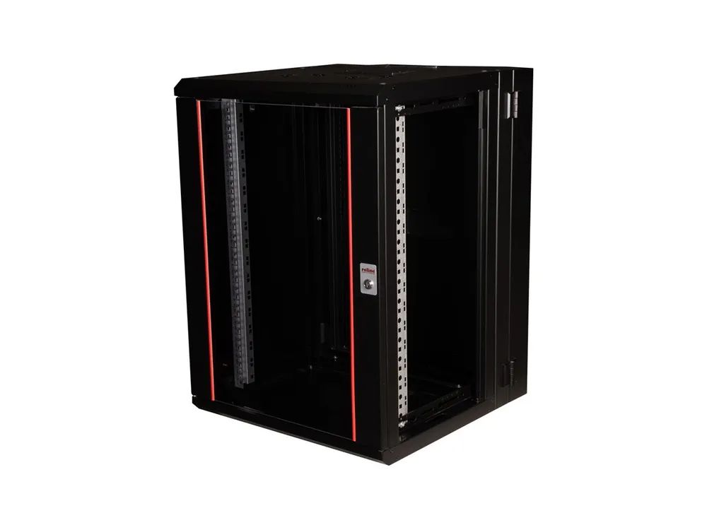ROLINE Pro - Gehäuse - geeignet für Wandmontage - RAL 9005, Jet Black - 16U - 48.3 cm (19")