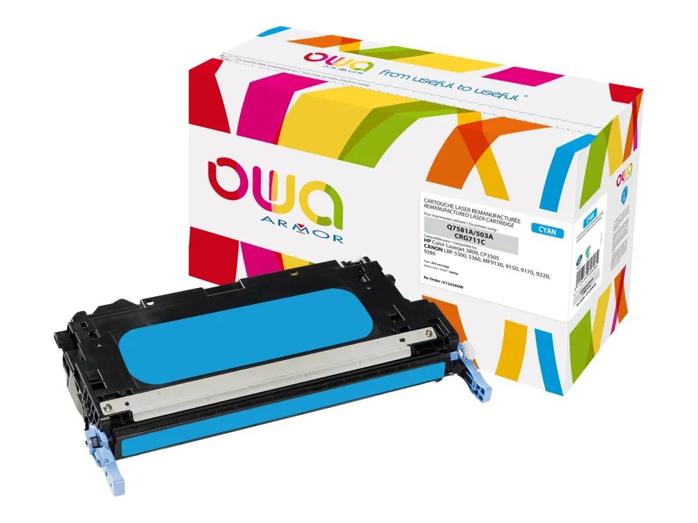 Armor OWA - Cyan - kompatibel - wiederaufbereitet - Tonerpatrone (Alternative zu: HP Q7581A)