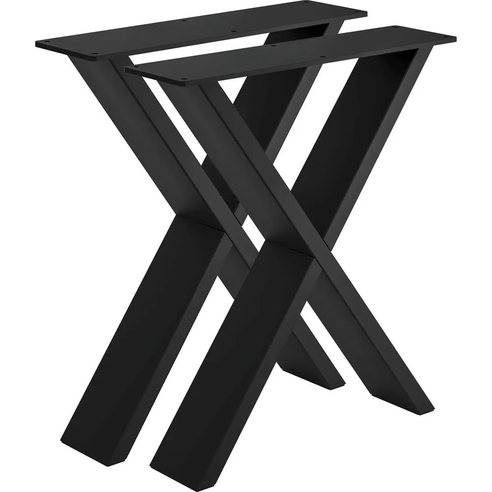 Edi Light GmbH  Bankkufe Etsi X-Form, Breite 380 mm, Stahl schwarz strukturiert