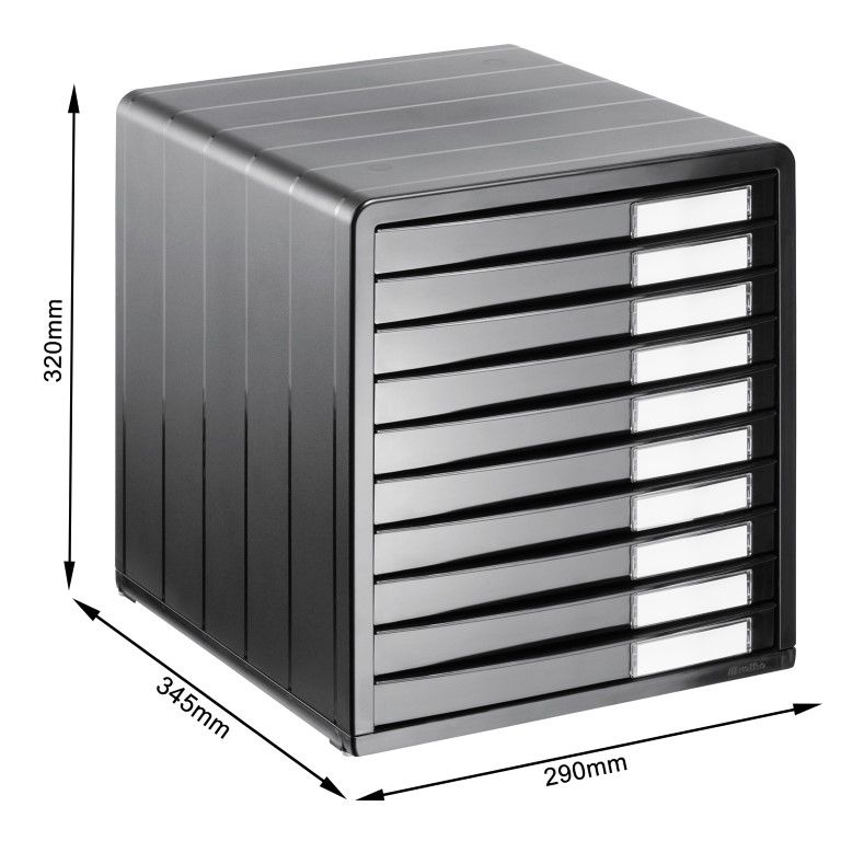 Rotho Bürobox 10 Schübe geschlossen TIMELESS