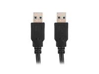 Lanberg CA-USBA-30CU-0018-BK - 1,8 m - USB A - USB A - USB 3.2 Gen 1 (3.1 Gen 1) - 5 Gbit/s - Schwarz