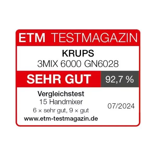 KRUPS 3MIX 6000 Handmixer - schwarz