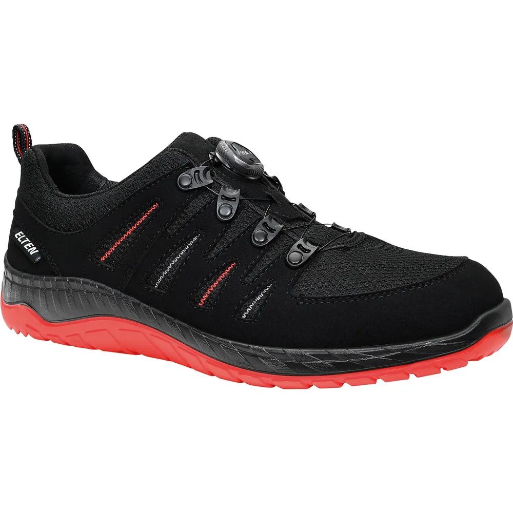 ELTEN Sicherheitshalbschuh Maddox BOA Black-Red low ESD S3 42