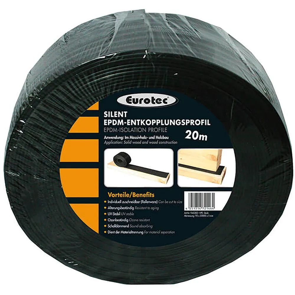 Eurotec GmbH  Silent EPDM-Entkopplungsprofil 20m