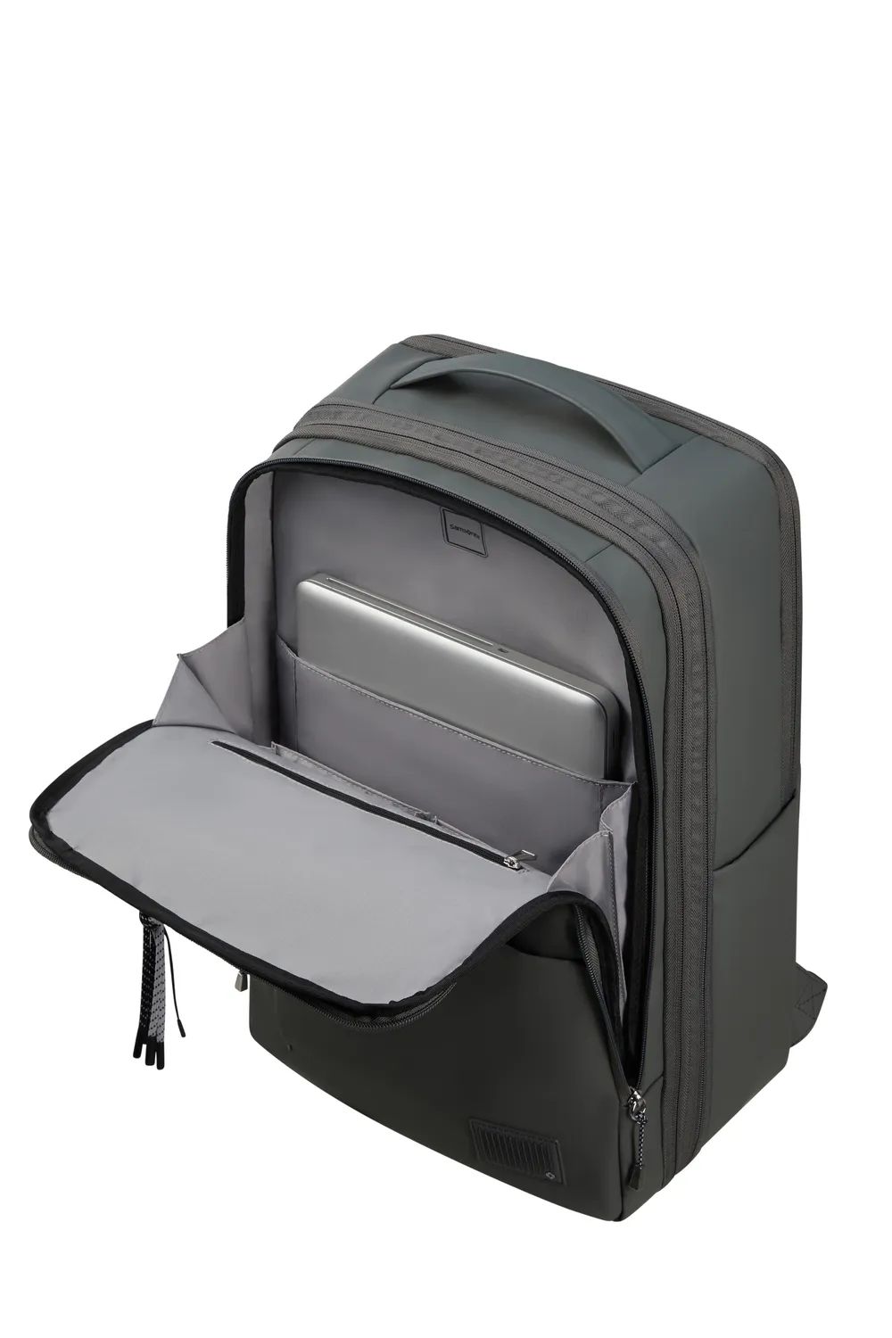 SAMSONITE WANDER LAST UNDERSEAT BACKPACK M, GUNMETAL GREEN