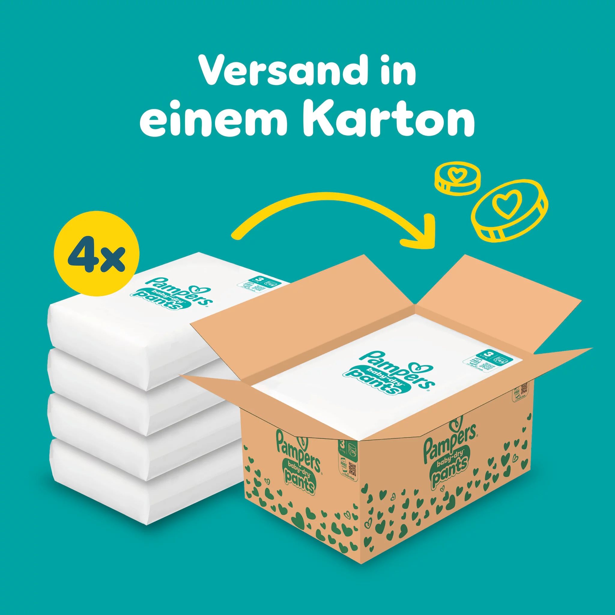 Pampers Baby Dry Pants Gr.3 Midi 6-10kg Monatsbox, 176 Stk.