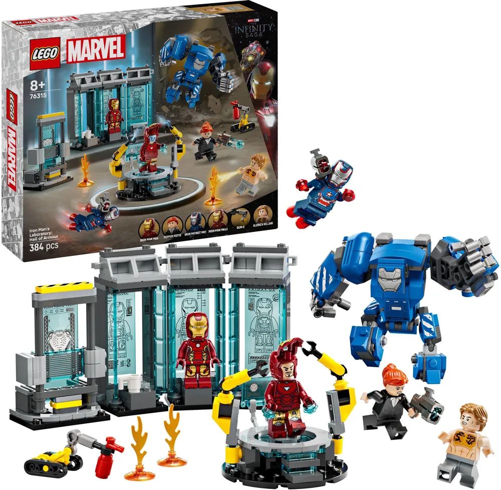 LEGO 76315 Marvel Super Heroes Iron Mans Labor Halle der Rüstungen
