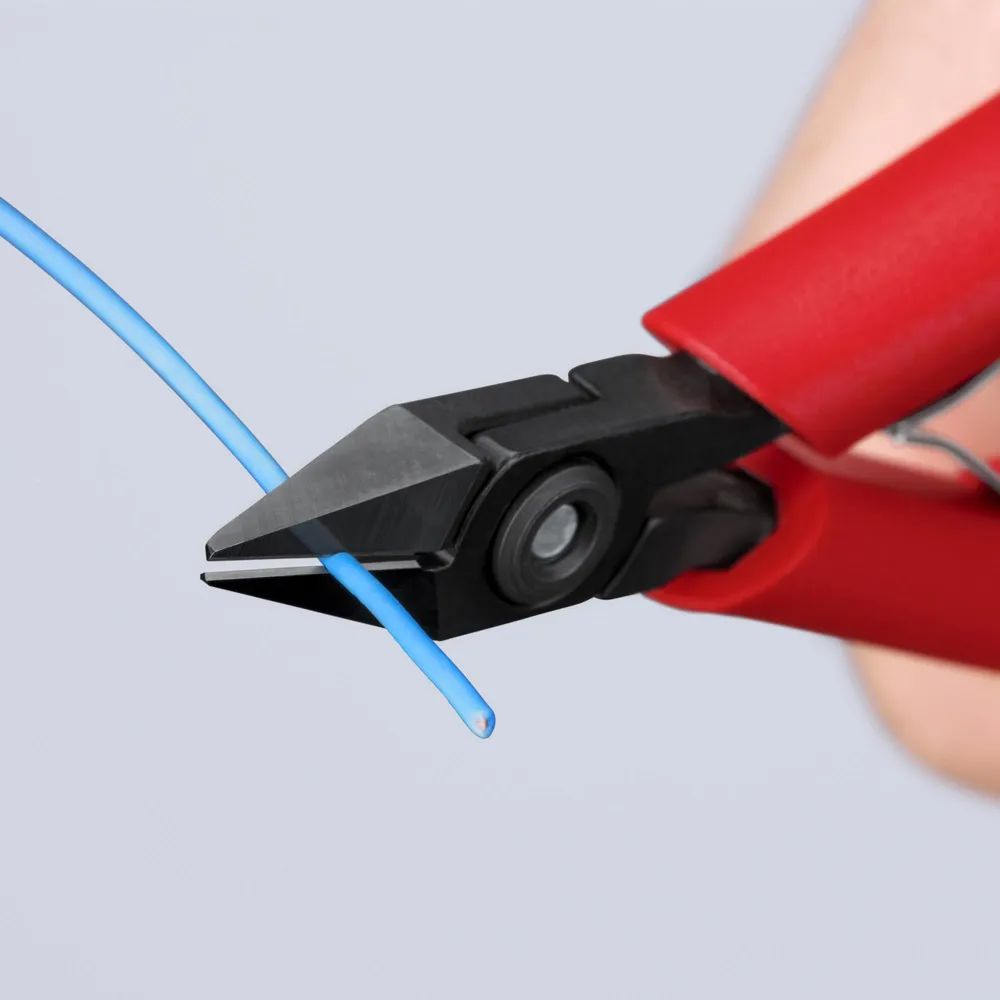 KNIPEX Elektronik-Seitenschneider mit Kunststoff-Hüllen brüniert 125 mm