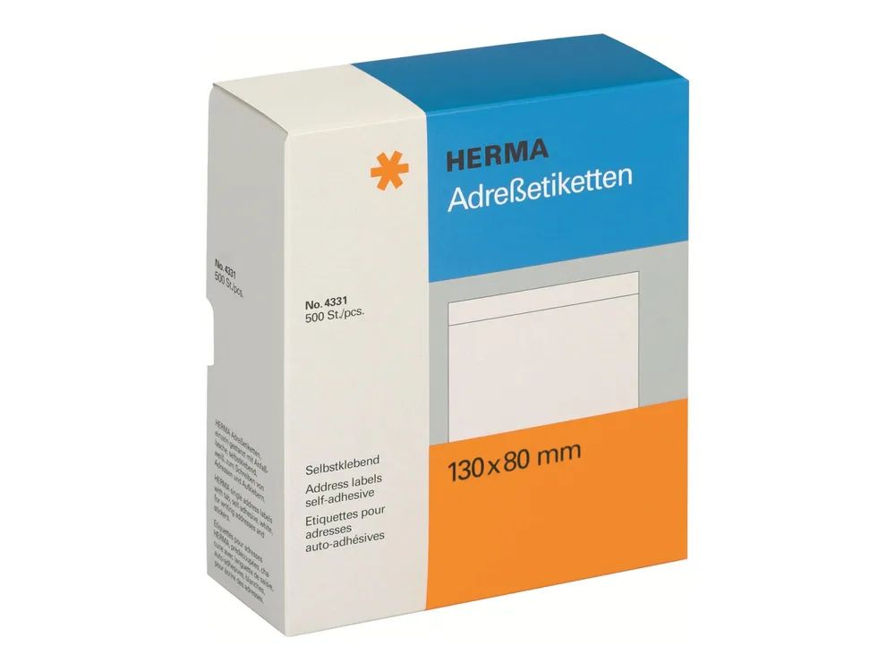 HERMA Weiß - 80 x 130 mm 500 Etikett(en) Adressetiketten