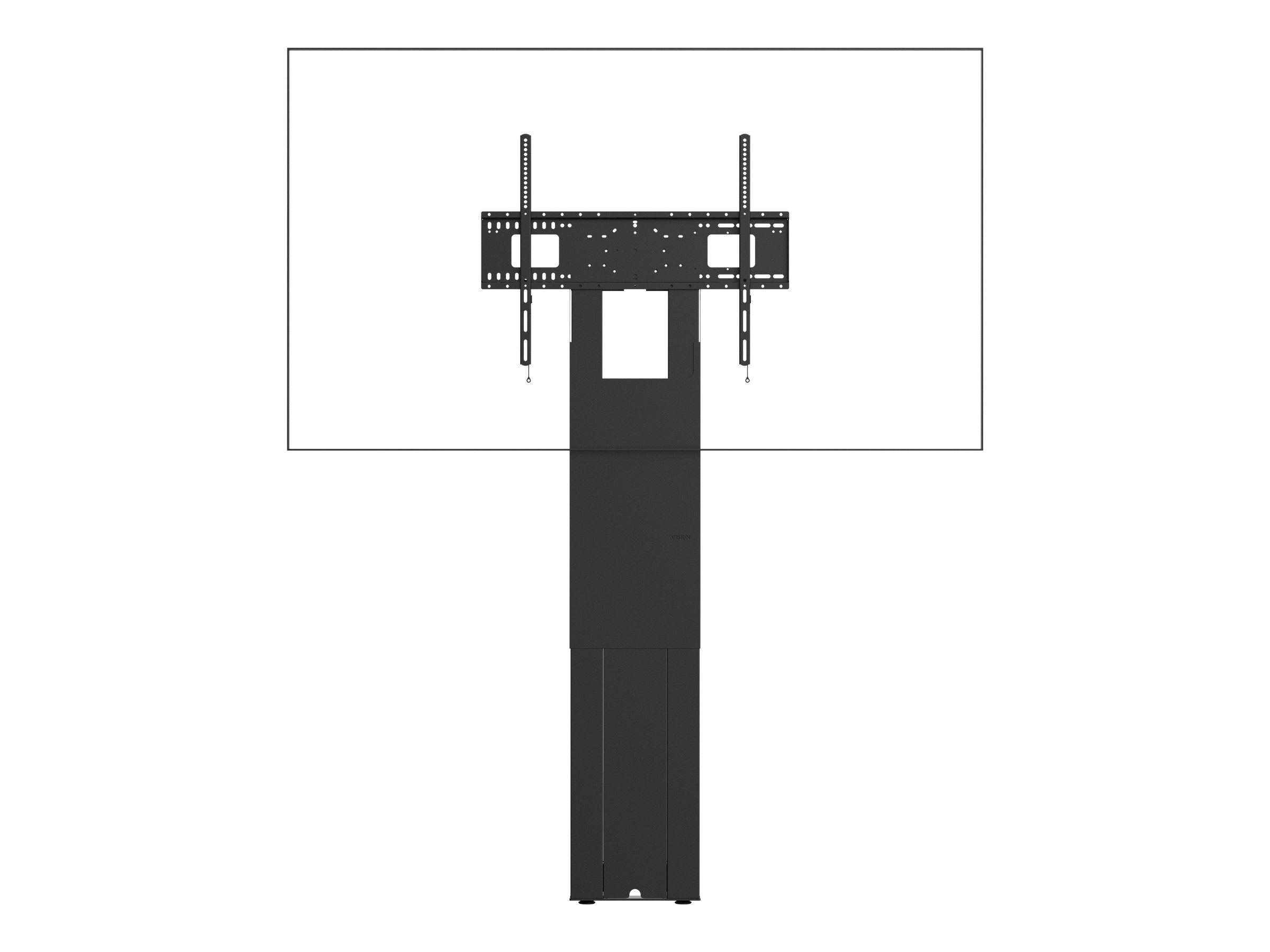 Vision VFM-F51 - Aufstellung - nicht angetrieben - für Flachbildschirm - extra stark - Stahl - mattschwarz - Bildschirmgröße: 120-245 cm (47"-98")