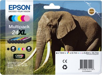 Epson Tinte 24XL Multipack Elephant
