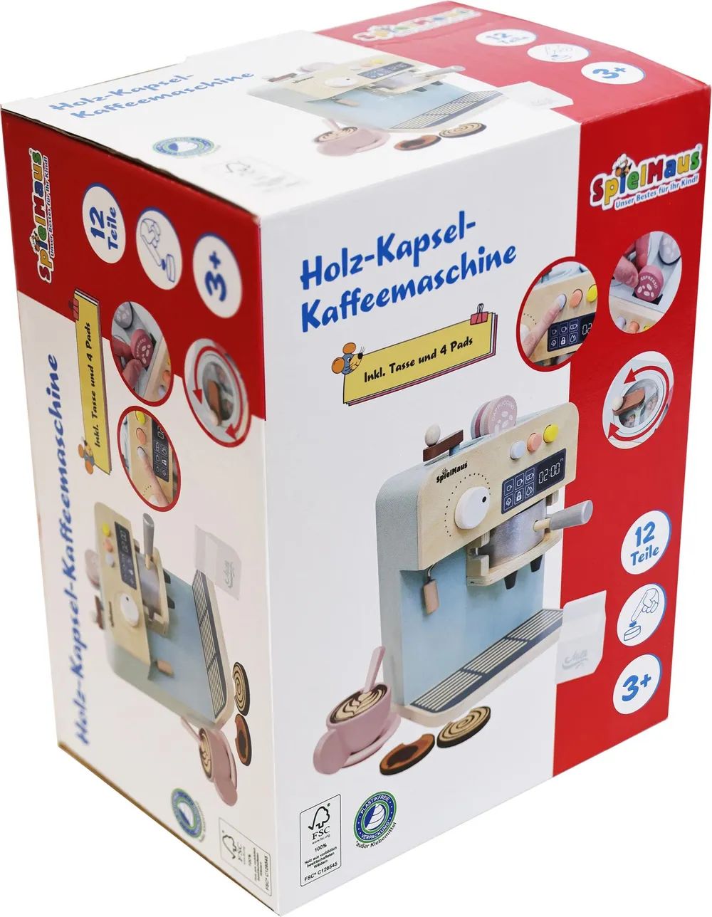 VEDES Großhandel GmbH - Ware SMK Holz Kapsel-Kaffeemaschine,m.Zubehör