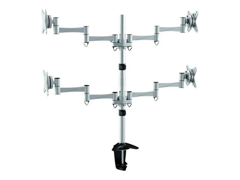 Neomounts FPMA-D1330D4SILVER - Befestigungskit (Spannbefestigung für Tisch, Pivot, 4 Gelenkarme)