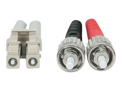 Intellinet Fiber Optic Patch Cable, OM3, ST/LC, 1m, Aqua, Duplex, Multimode, 50/125 µm, LSZH, Fibre, Lifetime Warranty, Polybag - Patch-Kabel - ST multi-mode (M)