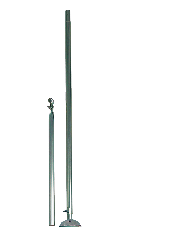 DWT Orkanstütze mit Bügelfuß, Stahl 25 mm
