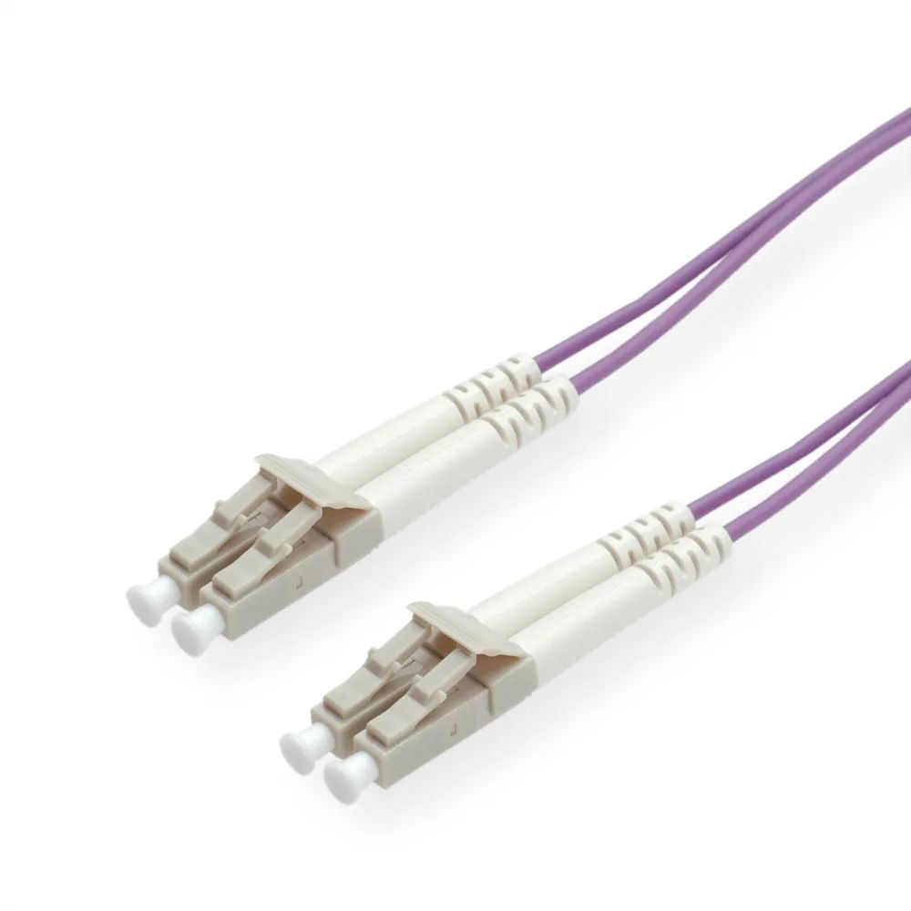 ROLINE LWL-Kabel 50/125µm OM4, LC/LC, violett, 1 m