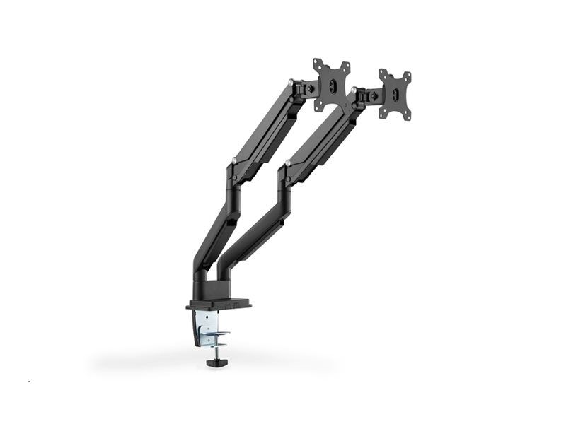 DIGITUS Dual Monitorhalter mit Gasdruckfeder und Klemmbefestigung