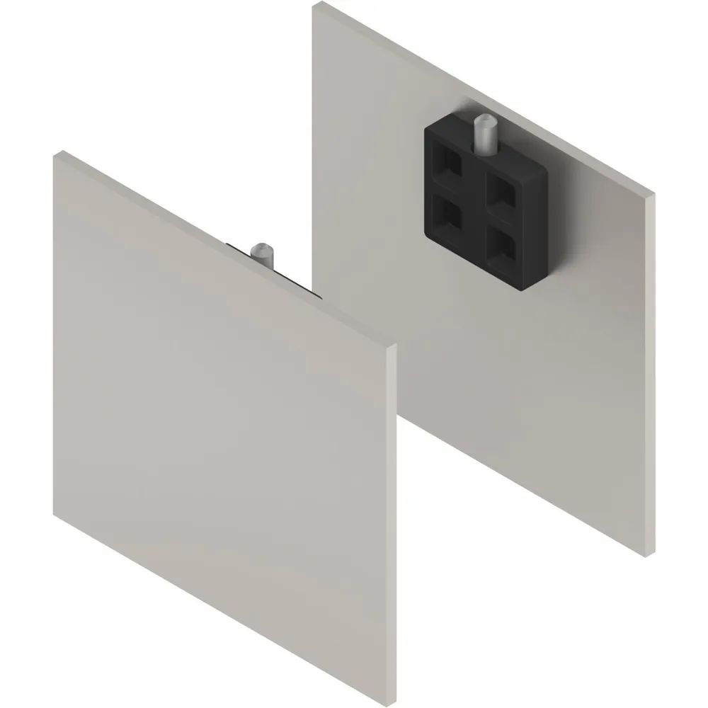 SOLIDO 100/HELM Abdeckkappen-Set Blende H/G Abstandsprofil 2x15/1x9 mm Edelstahl