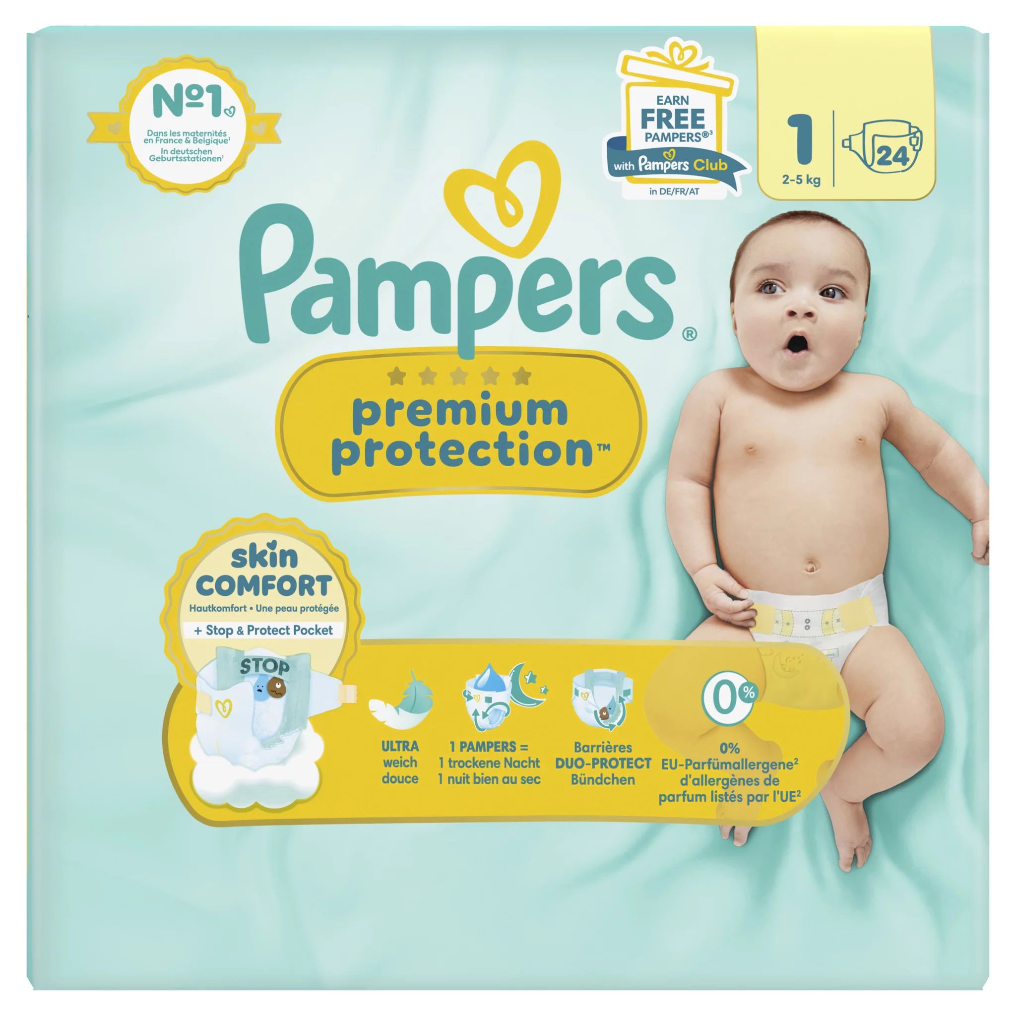 Pampers Premium Protection New Baby Gr.1 Newborn 2-5kg