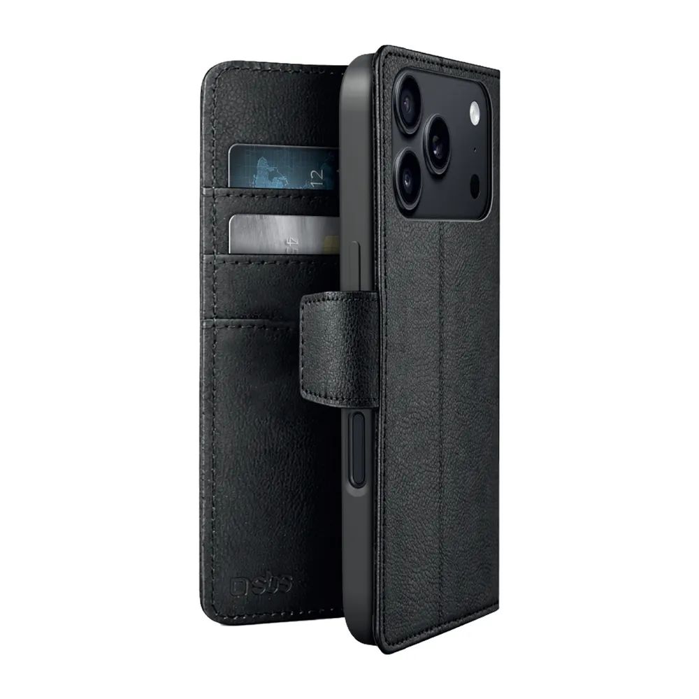 SBS WALLET CLASSIC MAG MagSafe kompatibles Bookcase für iPhone 18 PRO, schwarz