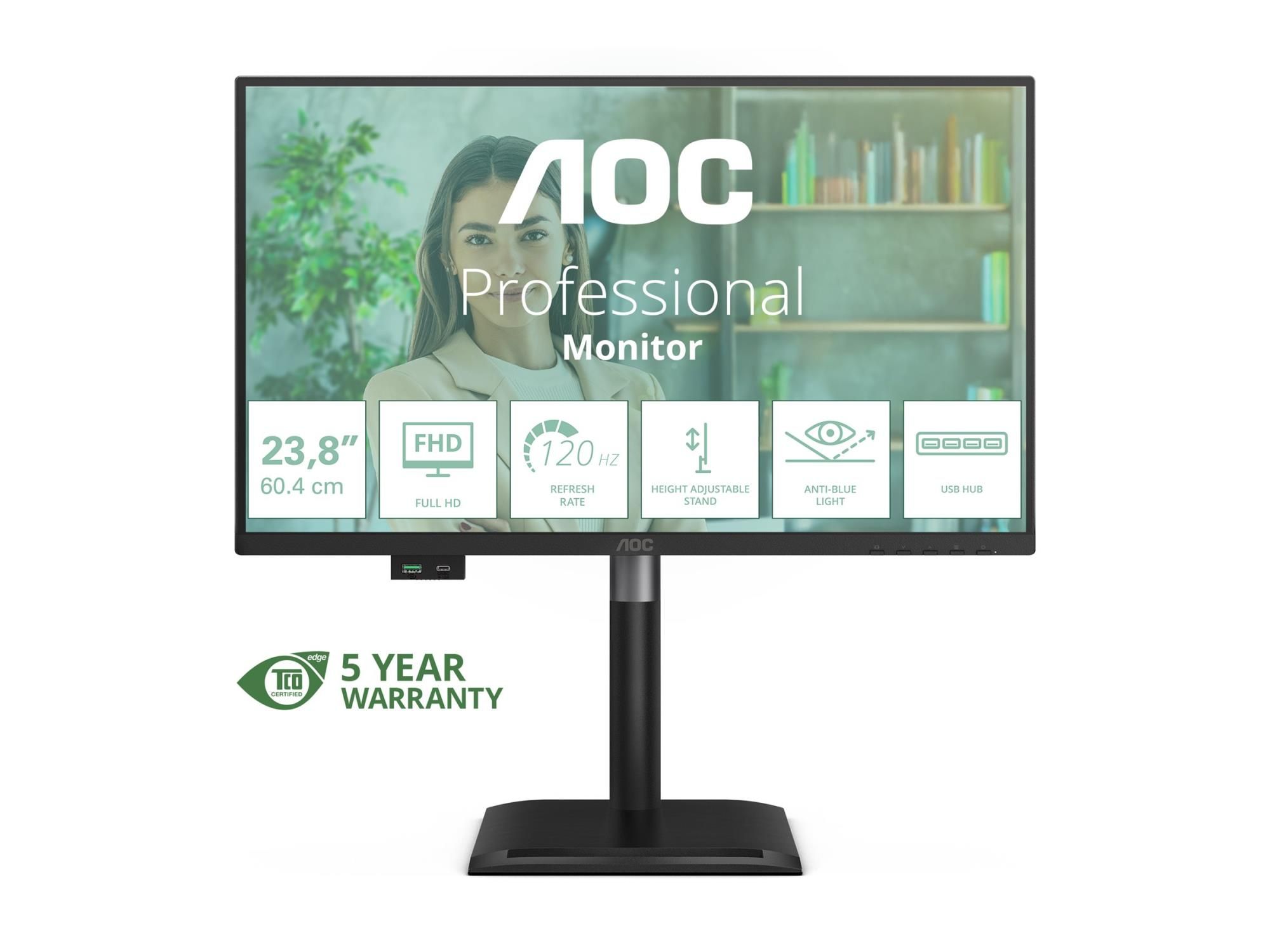 AOC 24P4U - LED-Monitor - 61 cm (24") - 1920 x 1080 Full HD (1080p)