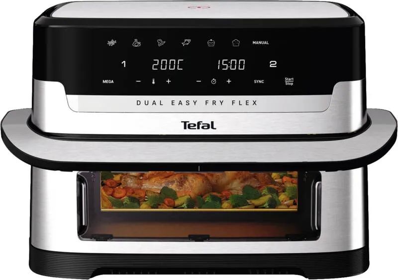 Tefal EY922D Dual Easy Fry Flex Inox