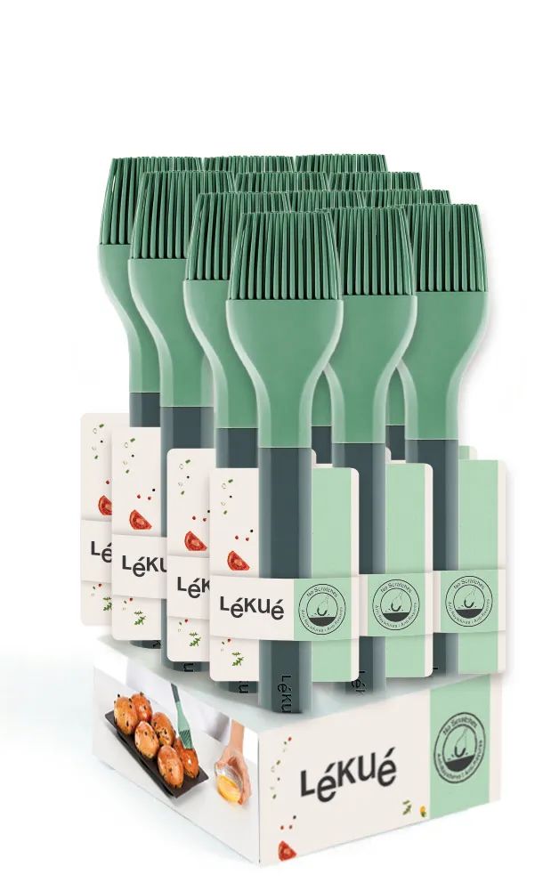 Lékué Kratzfeste Backpinsel Display, 12 Stk. - Green