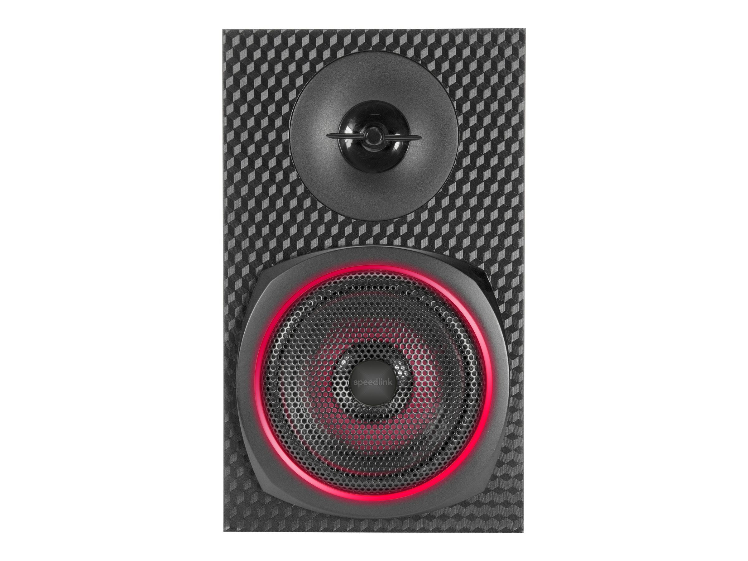 SPEEDLINK GRAVITY CARBON RGB - Lautsprechersystem - für PC - 2.1-Kanal - kabellos - Bluetooth - 60 Watt (Gesamt)