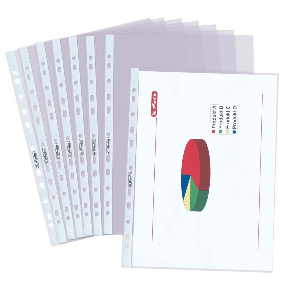 herlitz Prospekthülle, A4, glasklar, 10er Packung